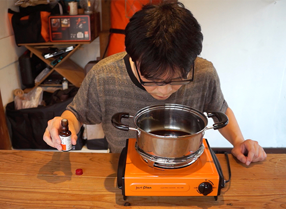 もっかい鍋を確認