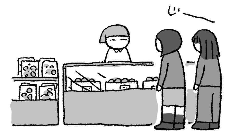 1個だけ買う　ドーナツを、パンを、なんとなく２～３個買うのを我慢して１個だけ買う