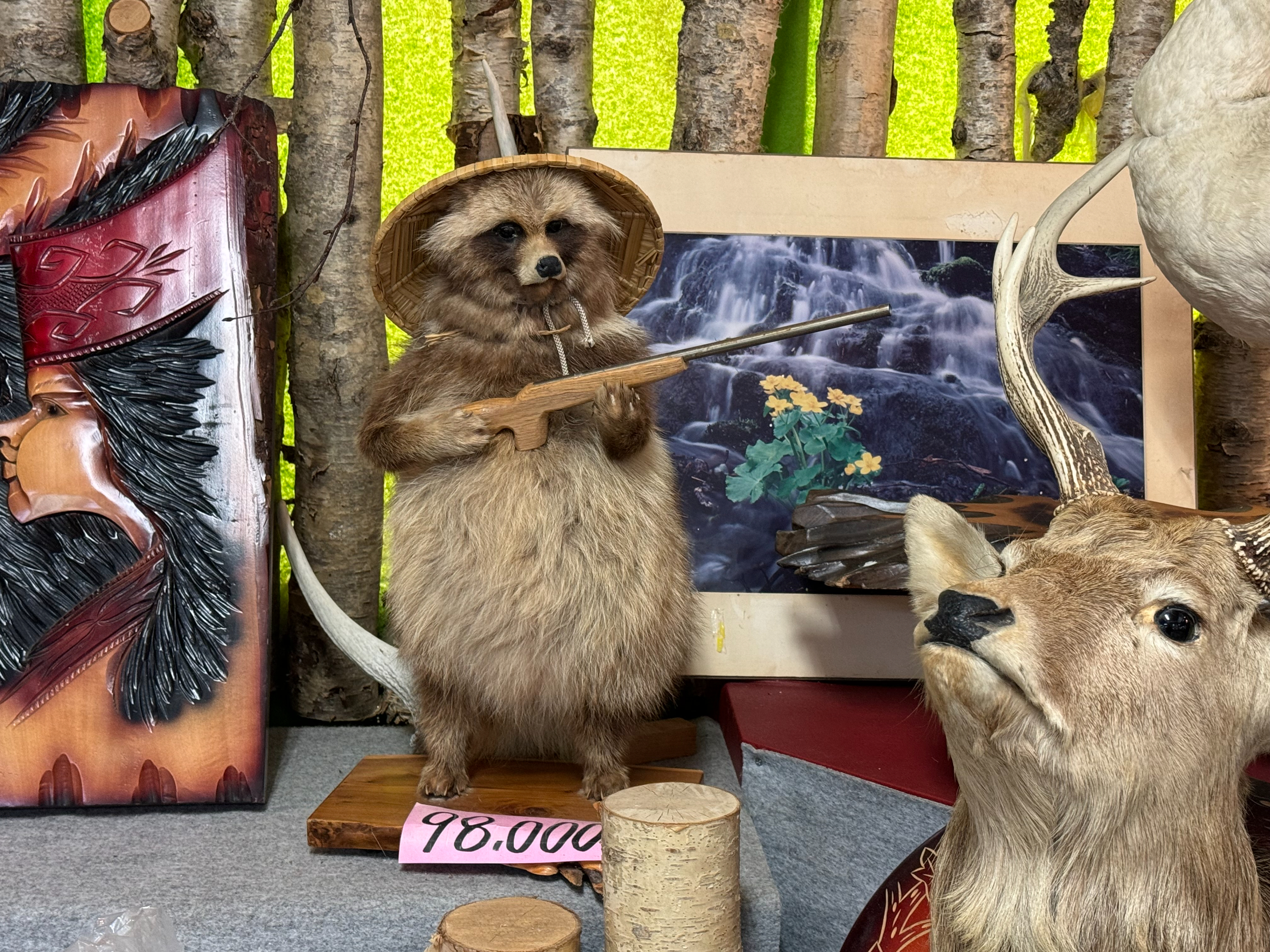 猟銃を持ったタヌキの剥製がかっこいい :: デイリーポータルZ