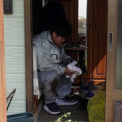 庭の木を抜く
