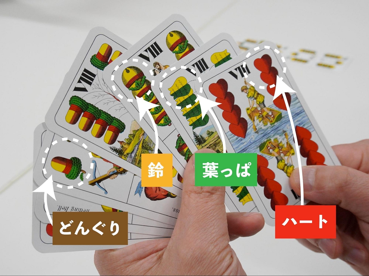 ルーマニアのトランプは32枚しかないしマークも違う　絵札も誰が偉いのかわからない