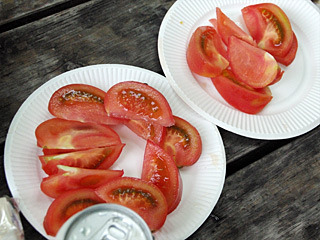 トマトはマヨネーズを掛けるかどうかで熱弁が繰り広げられていた。