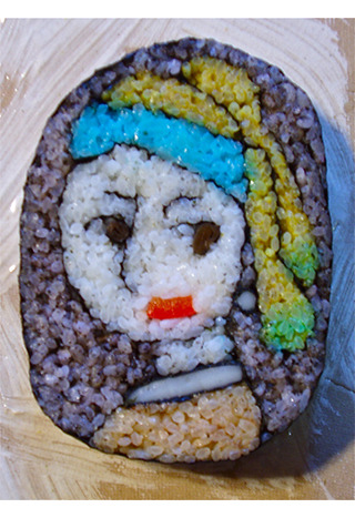 これぞアート。フェルメールの「青いターバンの少女」寿司。
