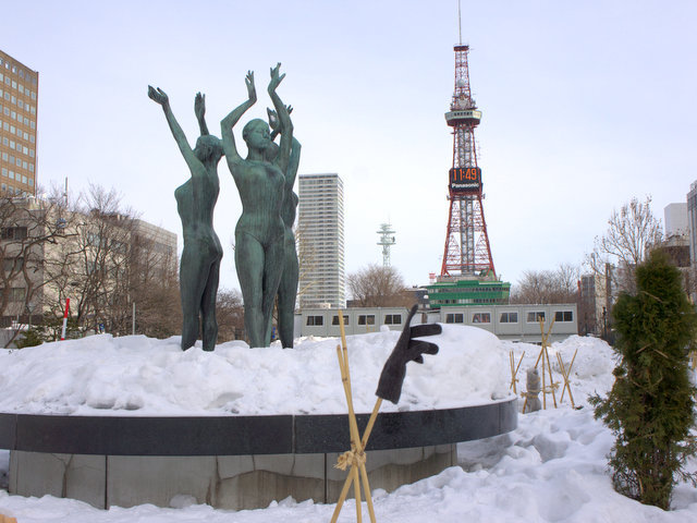 冬の札幌の代表的な風景。 