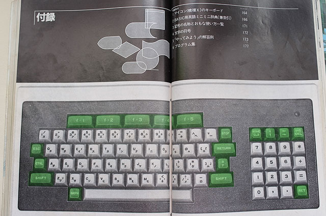 「機種Ｘ」と称してPC-8001のキーボードが載っていた。