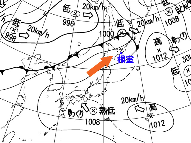 2015年8月5日朝。気象庁天気図。南西から暑い風が吹いていた。