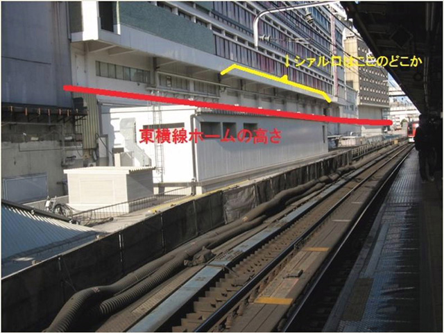 東横線のホームはCIALビル等をえぐる形で存在していた（写真提供／Takuya870625さん）