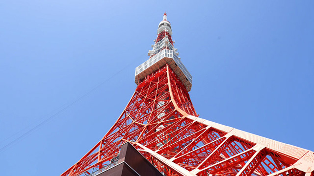 見上げる東京タワー