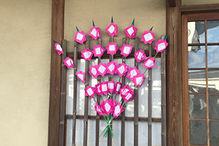 美術品/アンティークお祭りの飾り花