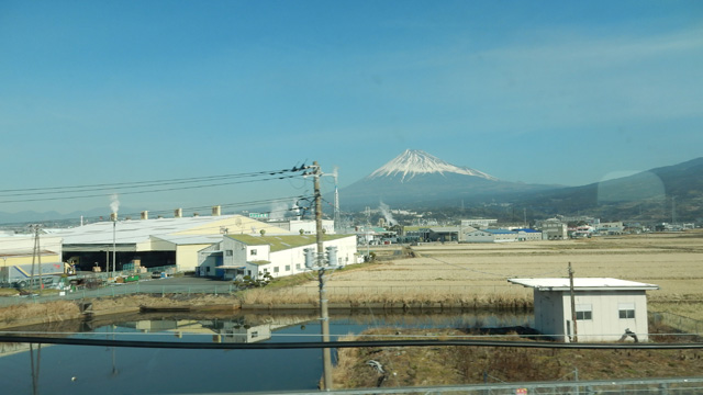 車窓から富士山が見えて、大葉と一緒に眺めた。
