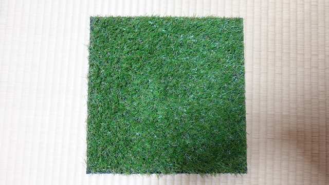 畳から急に草が生えたと思った方はごめんなさい。これ、人工芝なんです。