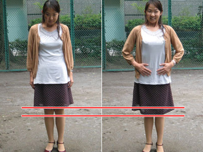 スカートの丈を長くする方法